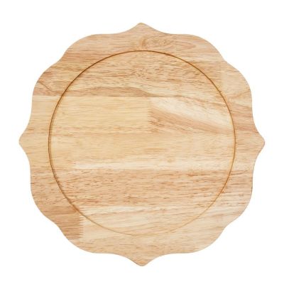 Image of Wood Baroque Charger 13"